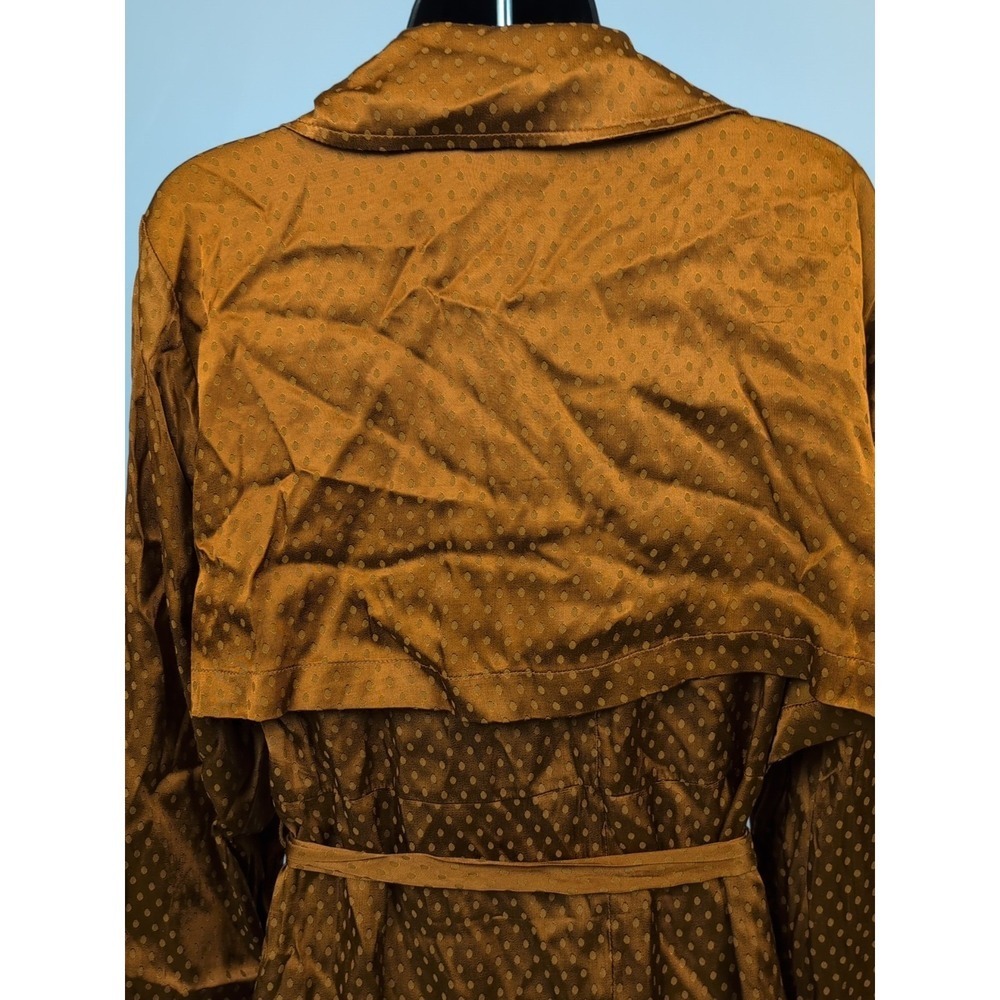 TORRID Copper Jacquard Belted Open Front Long Sleeves Trench Coat Size 0 12‎ NWT - Picture 5 of 9